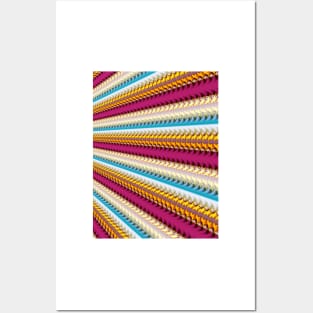 Fractal Pattern of Coloured Lines Posters and Art